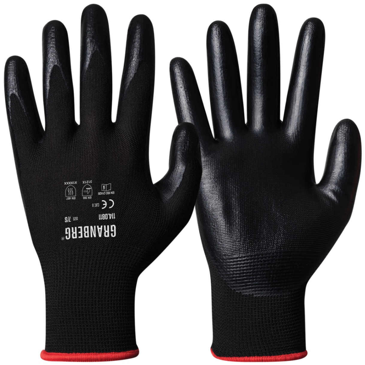 GRANBERG 0811: Nitrile-Coated Assembly Gloves, Heat Rated