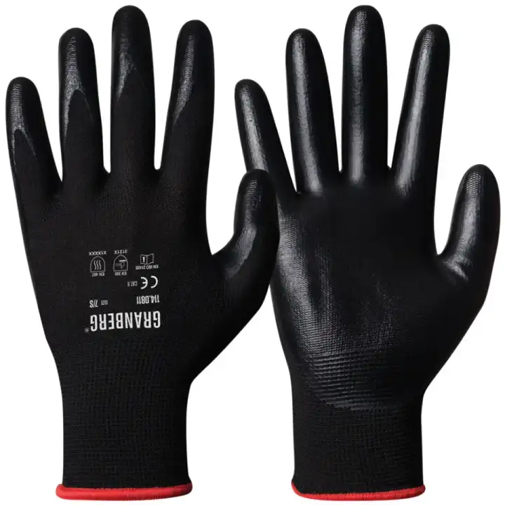 GRANBERG 0811: Nitrile-Coated Assembly Gloves, Heat Rated