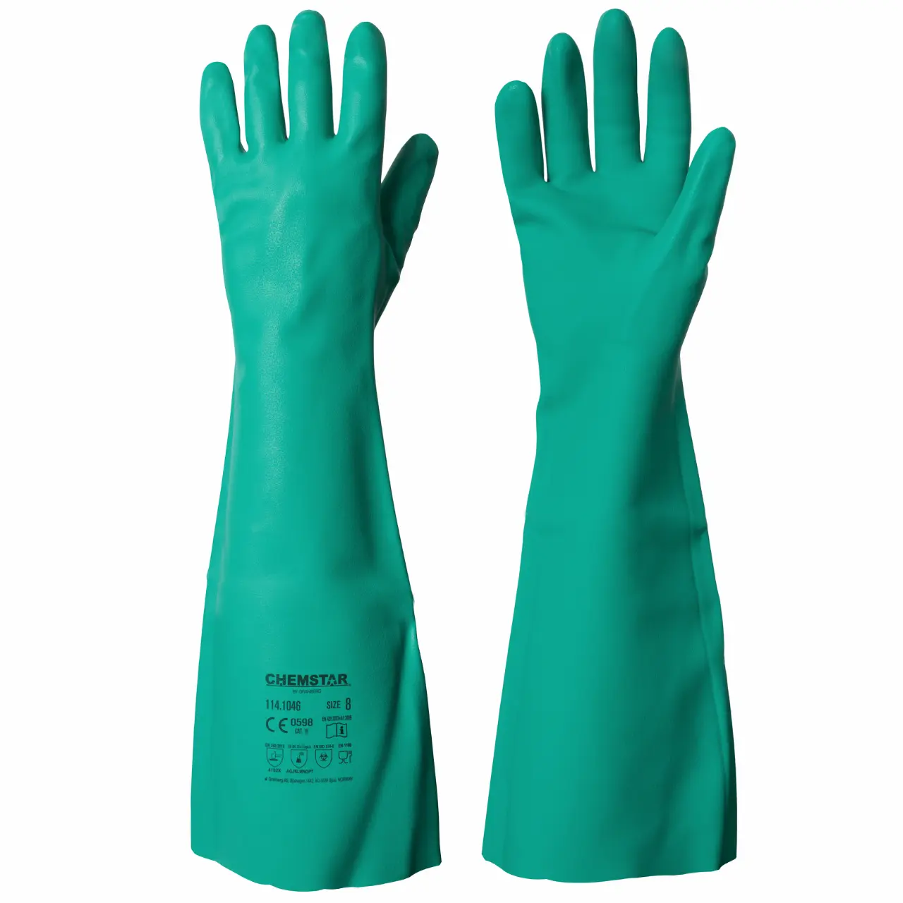 GRANBERG 1046: 46 cm Unlined Nitrile Chemical Gloves