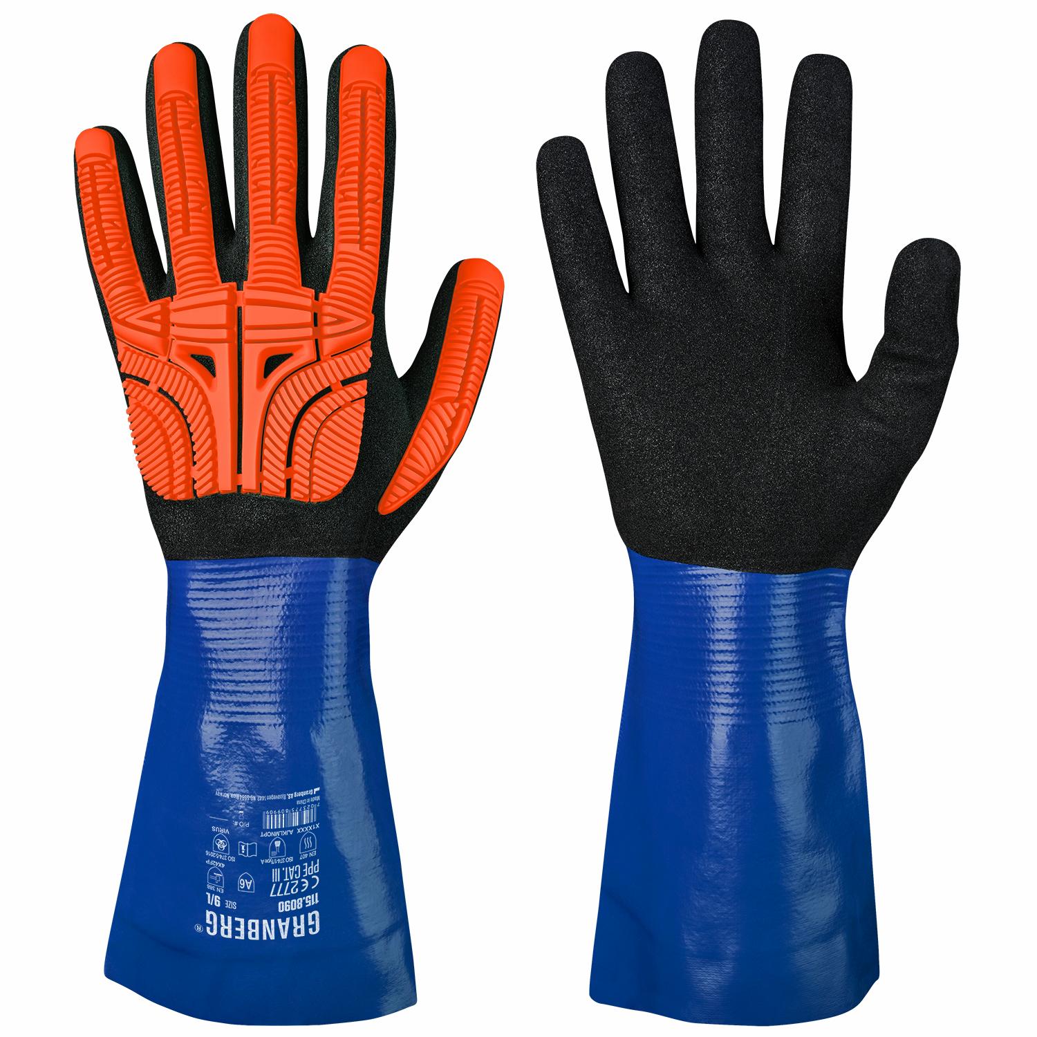 GRANBERG 8090: Chemical, Cut & Impact Gloves, 35 cm